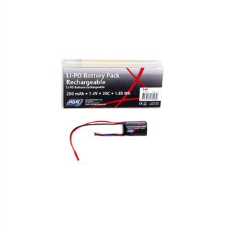 Li-Po 7,4V, 250 mAh, 20C, 1.85 Wh