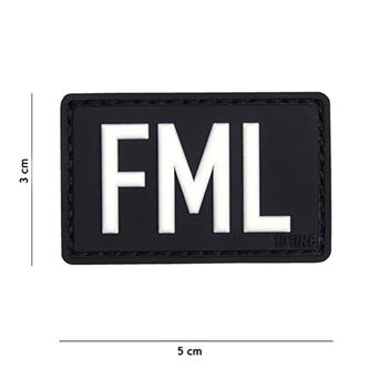 Chip du er forening FML, Sort, PVC Patch | Airsoft Armoury Webshop